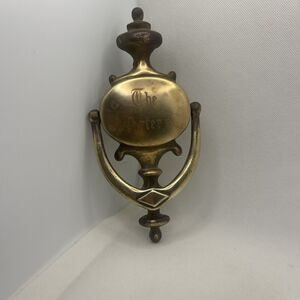 Brass Door Knocker Rustic 9 inch long Vintage Architectural Salvage / Carter’s